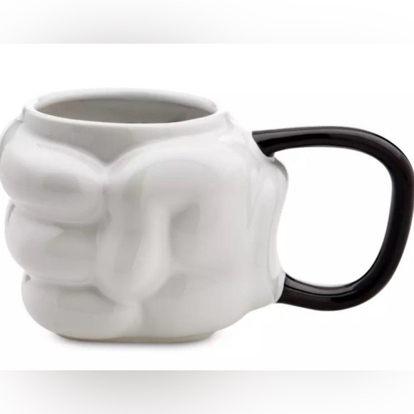 New NIB Disney Store Fully sculpted Mickey white glove mug - Picture 1 of 2